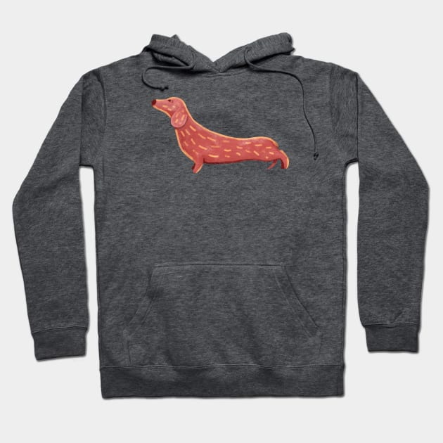 Cute Dachshund Dog Hoodie by DrawingEggen